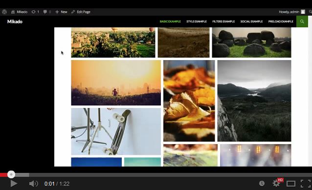 Mikado Grid-Galerie für WordPress
