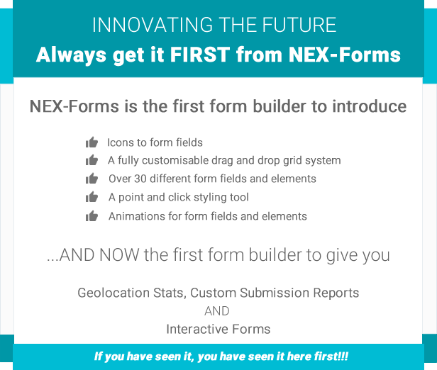 NEX-Forms - Der ultimative WordPress Form Builder - Innovation