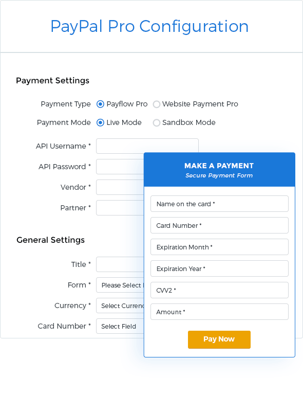 Paypal Pro für Arforms