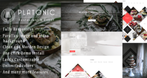 Platonische – Restaurant & Event WordPress Template