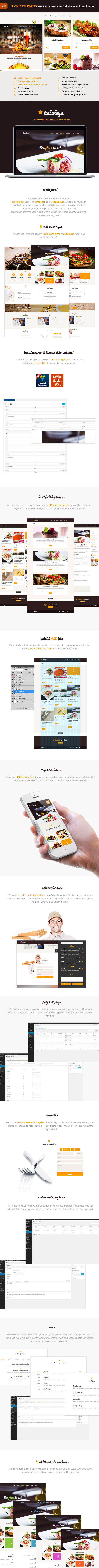 Kataleya - Restaurant Pizza Kaffee WordPress Template