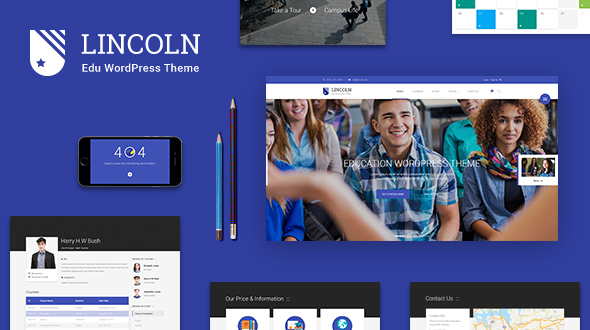 Lincoln - Bildung Material Design WordPress Vorlage