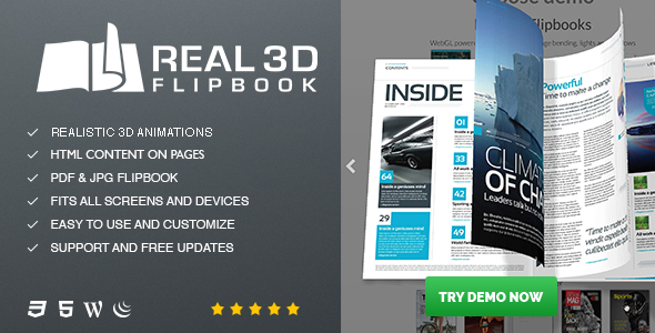 Real3D FlipBook WordPress Plugin