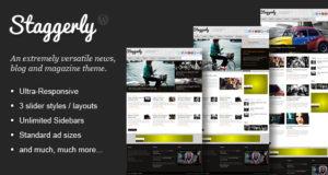 Staggerly – Responsive Nachrichten, Magazine & Blog Layout