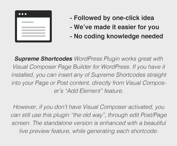 Supreme Shortcodes WordPress Plugin