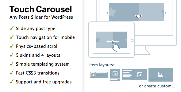 TouchCarousel - Posts Inhalt Slider für WordPress