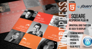 uSquare - Universal Responsive WordPress Grid für Teammitglieder, Logos, Portfolio, Produkte und mehr