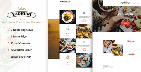 Italienisch Radhuni - Food & Resturant WordPress Vorlage