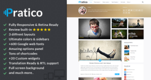 Pratico – Retina Responsives WordPress Blog Template
