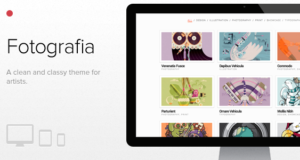 Fotografia, WordPress Responsive Template für Künstler