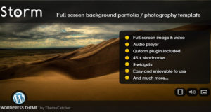 Storm WordPress – Vollbild Hintergrund Thema