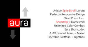 Aura – WordPress Einzigartige & Responsive Split-Scroll