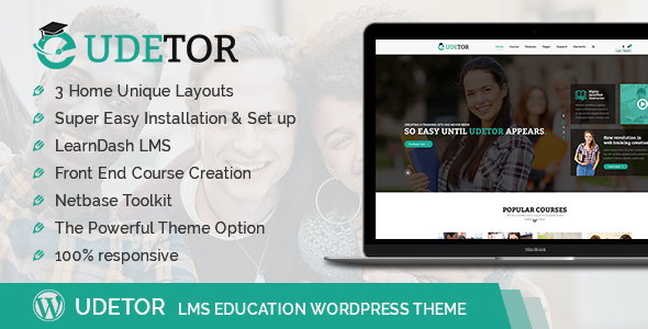 Udetor - LMS Bildung WordPress Template