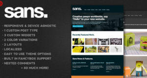 Sans – Ein Responsive Portfolio WordPress Template