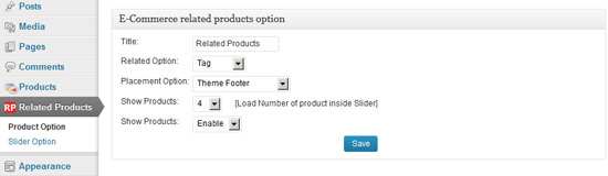 WP E-Commerce Verwandte Produkte Slider