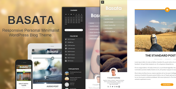 Basata - Retina Responsives WordPress Blog Vorlage
