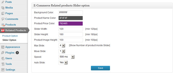 WP E-Commerce Verwandte Produkte Slider