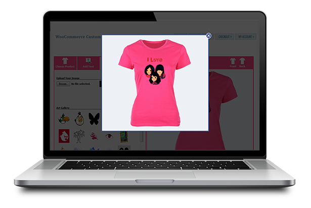 WooCommerce Kundenspezifischer T-Shirt Designer