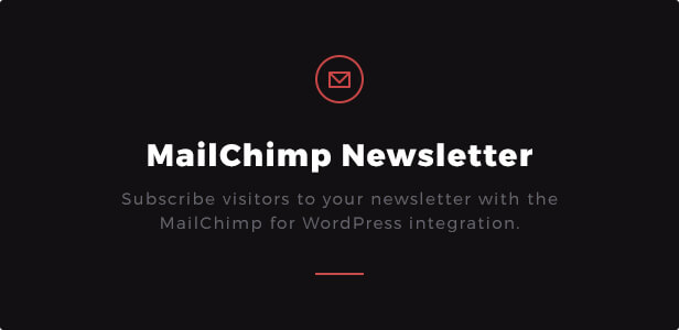 MailChimp Newsletter: Abonnieren Sie die Besucher Ihres Newsletters mit der MailChimp for WordPress Integration.