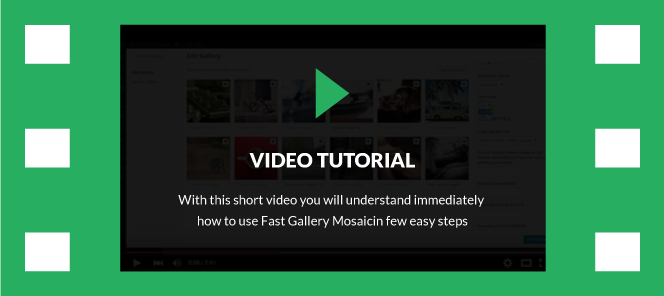 Fast Gallery Mosaik - Wordpress Plugin