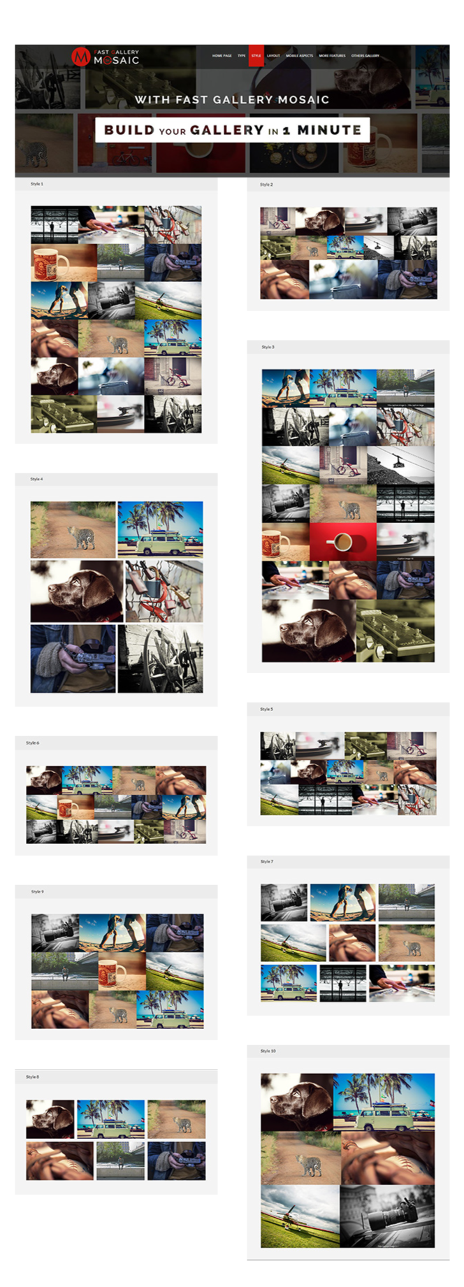 Fast Gallery Mosaik - Wordpress Plugin