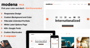 Modena Responsive Portfolio WordPress Vorlage