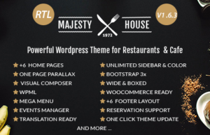 Majestät – Restaurant WooCommerce WordPress Layout