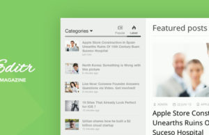 Editor – Blog / Magazin WordPress Layout