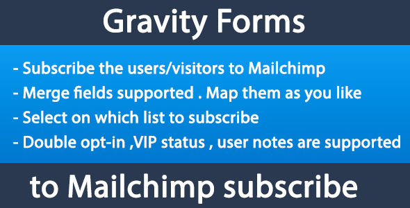 Gravity-Formulare für Mailchimp