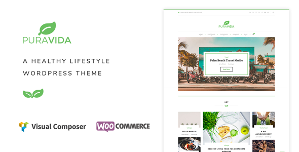 PuraVida - Ein gesunder Lebensstil WordPress Vorlage - 2