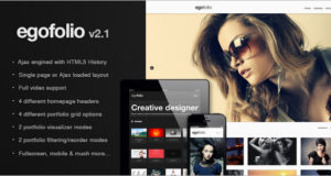 Egofolio: Geschichte Ajaxed Reponsive WordPress Template