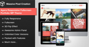 Agera Responsive Fullscreen Portfolio WP Thema