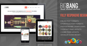Bigbang – Responsive WordPress Vorlage