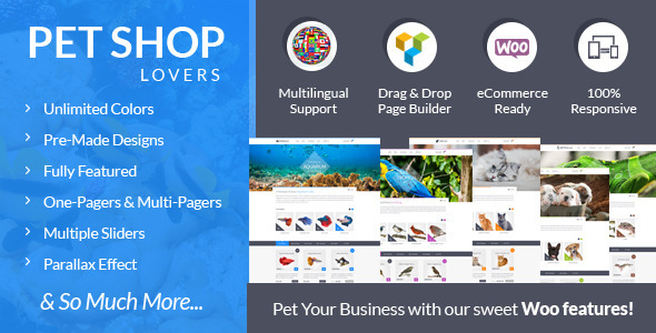 Pet Shop Liebhaber – Woo / eCommerce WP Template
