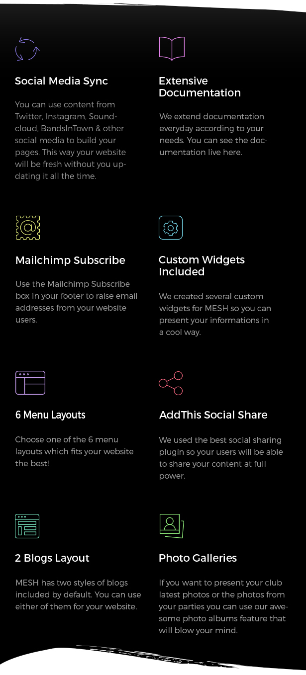 MESH | Musik, Band, Musiker, Veranstaltung, Club Template