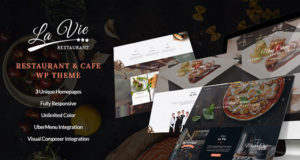 Lavie Restaurant – Bar & Café Responsives WordPress Template