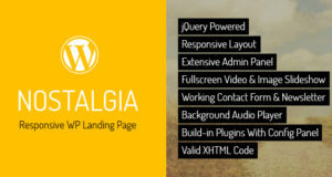 Nostalgie – Responsive WordPress Landing Page