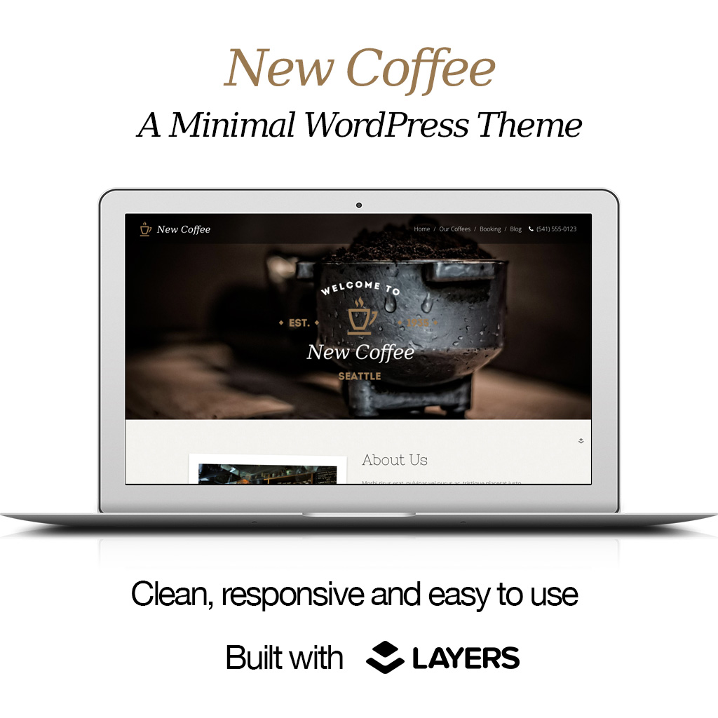 Neuer Kaffee - Responsive Layers WordPress Vorlage