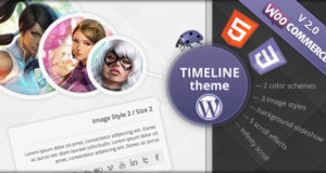 Zeitleiste eCommerce WordPress Layout