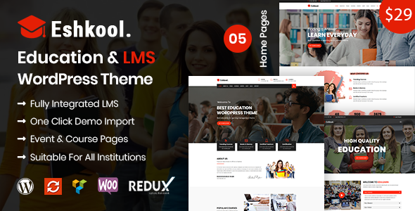 Eshkool - Bildung & LMS WordPress Vorlage