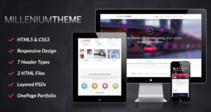 Millennium – Responsive One Page WordPress Layout
