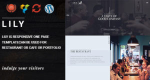 Lilie | Ein Seitenrestaurant WordPress Vorlage
