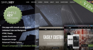 SimpleKey – Ein Seitenportfolio WordPress Vorlage