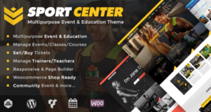 Sportzentrum – Mehrzweck-Events & Bildung WordPress Layout