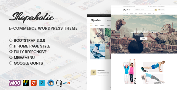 Shopaholic - Responsive Mehrzweck eCommerce WordPress Layout