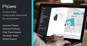 Pipes, ein Super-Duper Anpassbares WordPress Vorlage