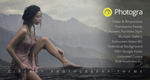 Photogra – Fullscreen Responsive WP Template