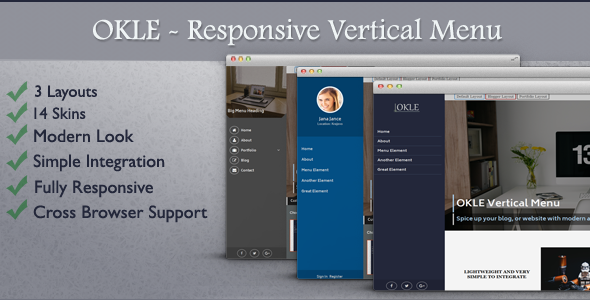 OKLE - Responsive vertikales Menü für WordPress