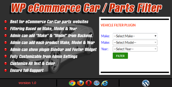 WP E-Commerce Auto / Teile Filter Plugin - Agentur zweigelb