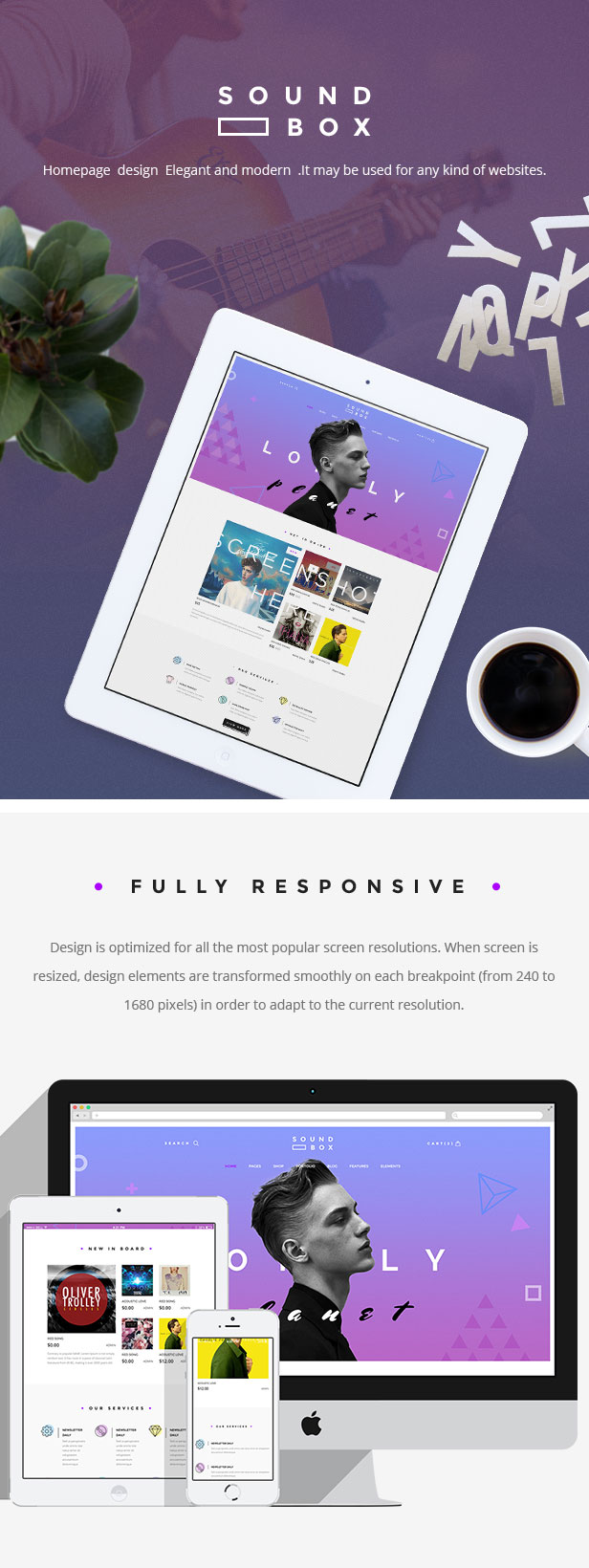 SoundBox | Responsives WordPress Vorlage für den einfachen digitalen Download